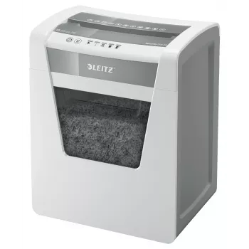 Leitz IQ Office Aktenvernichter Security P5, Mikroschnitt, 22,3 cm, 2 x 15 mm, 23 l, 250 Blatt, 55 dB