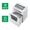 Leitz IQ Office Aktenvernichter Security P5, Mikroschnitt, 22,3 cm, 2 x 15 mm, 23 l, 250 Blatt, 55 dB