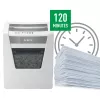 Leitz IQ Office Aktenvernichter Security P5, Mikroschnitt, 22,3 cm, 2 x 15 mm, 23 l, 250 Blatt, 55 dB