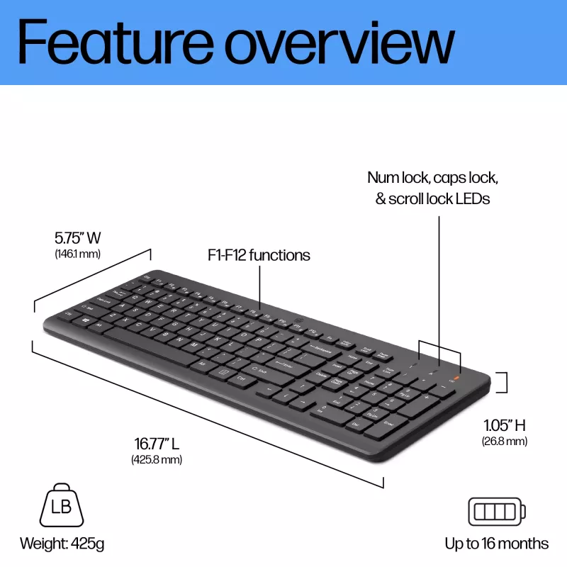 HP 220 Wireless Tastatur