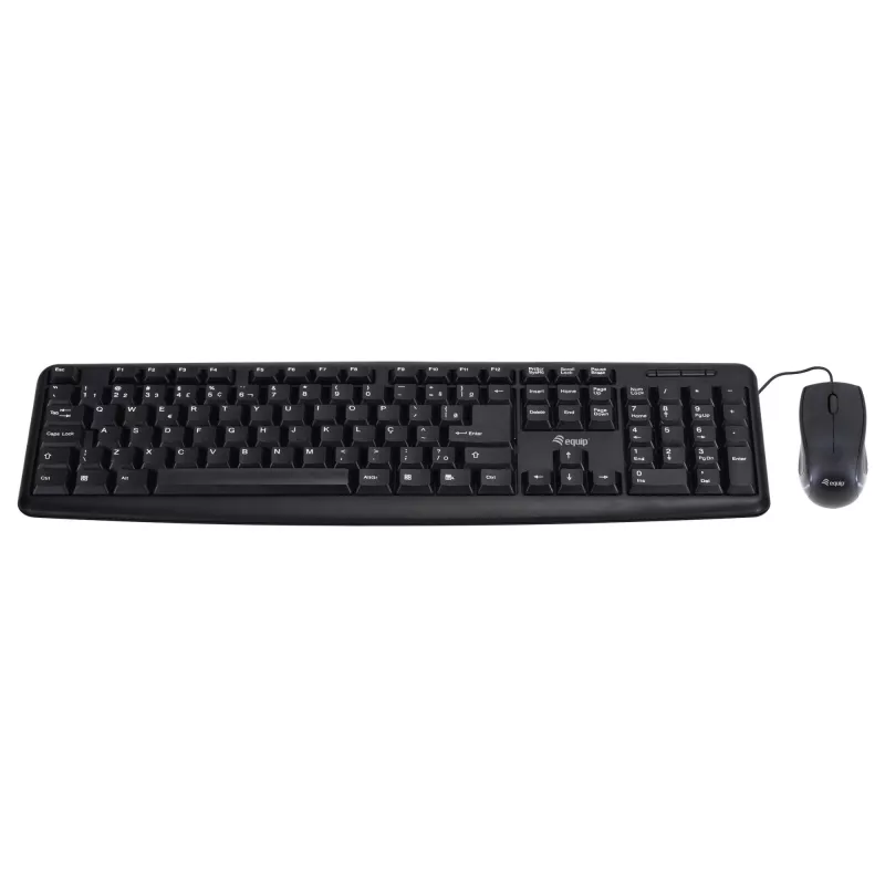 Equip 245201 Tastatur Maus inklusive Büro USB QWERTY Spanisch Schwarz