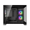 Mini-Tower-PC-Gehäuse Cougar FV150 ARGB — Schwarz, unterstützt 2x120/140 mm Seitenlüfter, 1x120 mm hinten, HDD 2,5 Zoll/3,5 Zoll, 285×435×365 mm