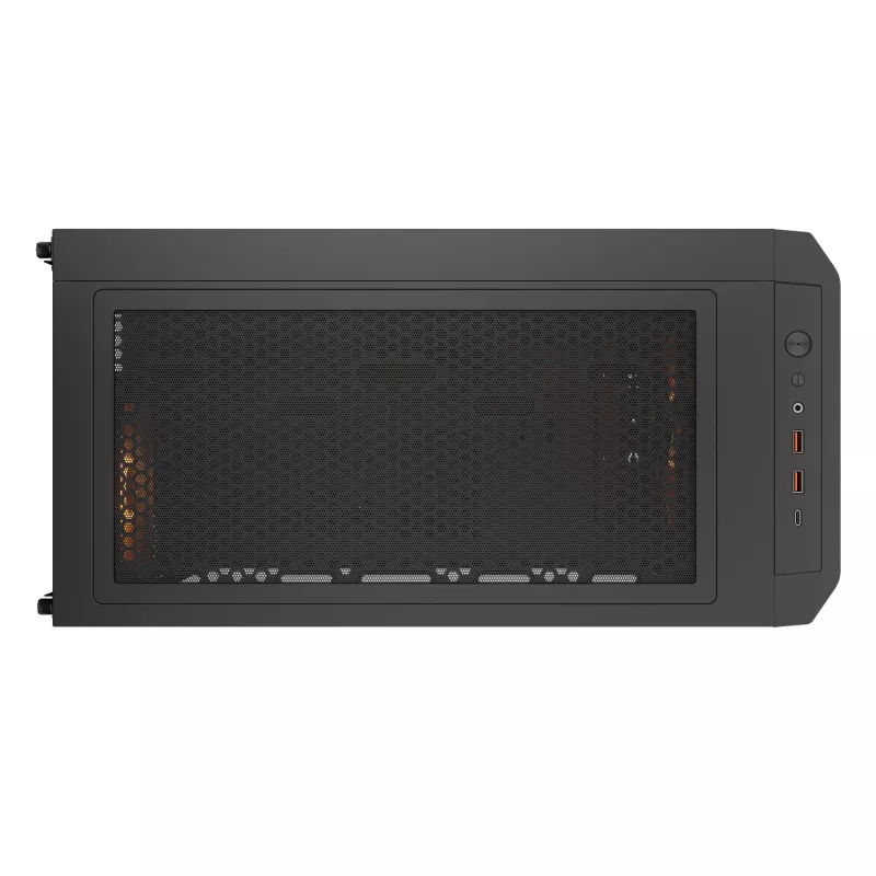 PC Midi Tower Gehäuse Cougar Airface FLO ARGB, schwarz — unterstützt 2x 180 mm front, 1x 120 mm rückseitig, 2,5/3,5 Zoll Laufwerke, 240×480×509 mm
