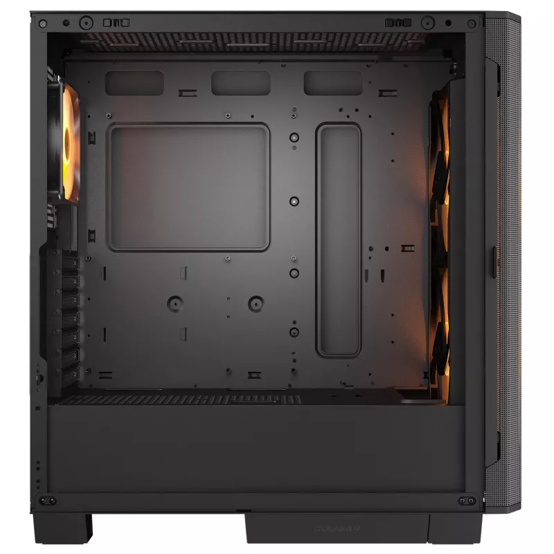 PC Midi Tower Gehäuse Cougar Airface FLO ARGB, schwarz — unterstützt 2x 180 mm front, 1x 120 mm rückseitig, 2,5/3,5 Zoll Laufwerke, 240×480×509 mm