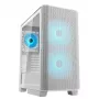 COUGAR PC Midi Tower Gehäuse Airface FLO ARGB Weiß — 2x180mm vorne, 1x120mm hinten, unterstützt 2,5 Zoll/3,5 Zoll HDD, 240×480×509 mm