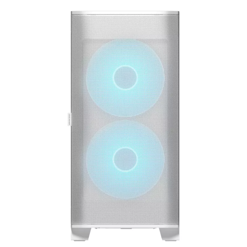 COUGAR PC Midi Tower Gehäuse Airface FLO ARGB Weiß — 2x180mm vorne, 1x120mm hinten, unterstützt 2,5 Zoll/3,5 Zoll HDD, 240×480×509 mm