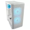 COUGAR PC Midi Tower Gehäuse Airface FLO ARGB Weiß — 2x180mm vorne, 1x120mm hinten, unterstützt 2,5 Zoll/3,5 Zoll HDD, 240×480×509 mm