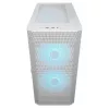 COUGAR PC Midi Tower Gehäuse Airface FLO ARGB Weiß — 2x180mm vorne, 1x120mm hinten, unterstützt 2,5 Zoll/3,5 Zoll HDD, 240×480×509 mm