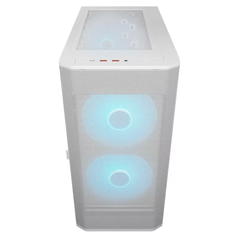 COUGAR PC Midi Tower Gehäuse Airface FLO ARGB Weiß — 2x180mm vorne, 1x120mm hinten, unterstützt 2,5 Zoll/3,5 Zoll HDD, 240×480×509 mm