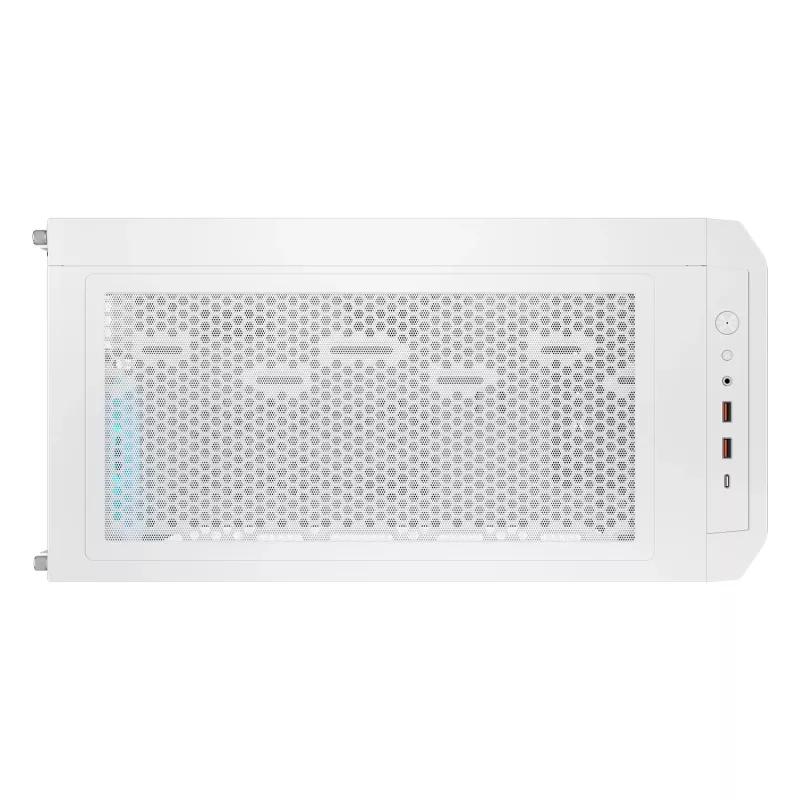 COUGAR PC Midi Tower Gehäuse Airface FLO ARGB Weiß — 2x180mm vorne, 1x120mm hinten, unterstützt 2,5 Zoll/3,5 Zoll HDD, 240×480×509 mm