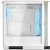 COUGAR PC Midi Tower Gehäuse Airface FLO ARGB Weiß — 2x180mm vorne, 1x120mm hinten, unterstützt 2,5 Zoll/3,5 Zoll HDD, 240×480×509 mm