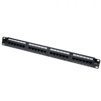 Techly Patch Panel UTP 24 Ports RJ45 Cat.6 I-PP 24-RU-C6T, IEEE 802.3, IEEE 802.3ab, IEEE 802.3u, 10/100/1000Base-T(X), Fast Ethernet, Gigabit Ethernet, 1000 Mbit/s, RJ-45, Gold