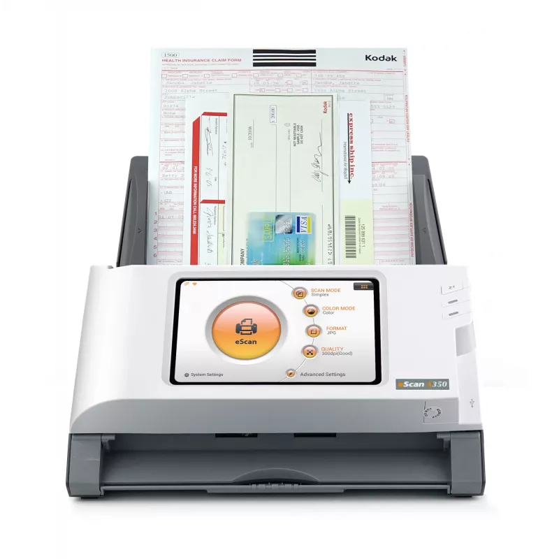 Plustek eScan A350 Essential ADF-Scanner 600 x 600 DPI A4 Schwarz, Weiß