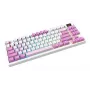 MSI FORGE GK600 TKL WIRELESS VIOLET Tastatur Gaming USB + Bluetooth QWERTY Spanisch Pink, Violett, Weiß