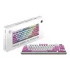 MSI FORGE GK600 TKL WIRELESS VIOLET Tastatur Gaming USB + Bluetooth QWERTY Spanisch Pink, Violett, Weiß