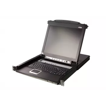 Rack-Konsole Secomp CL5708MW 17,3 Zoll (43,9 cm) LCD 1920×1080, USB/PS/2 Tastatur & Maus, VGA, 1U, schwarz