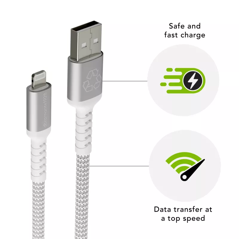 dbramante1928 re-charge Pro - BRD-Kabel 2,5 m USB-A auf Lightning -W