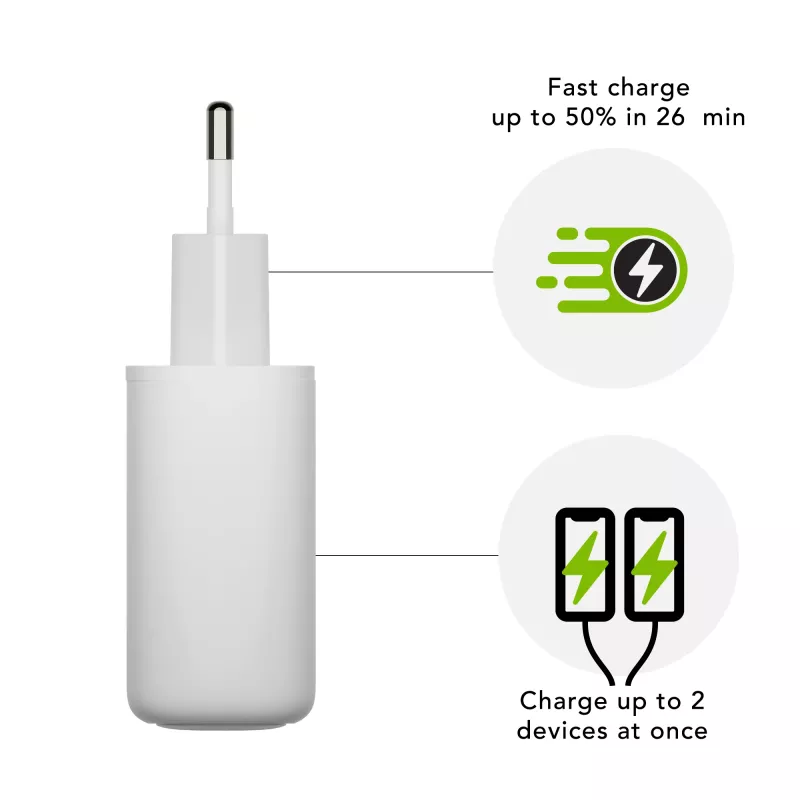 dbramante1928 re-charge Pro - EU Wandladegerät 2x USB-C 20W - W