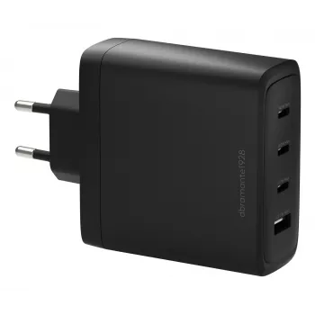dbramante1928 re-charge IT EU Wandladegerät — 3× USB-C (insgesamt 140 W) + 1× USB-A, Innenbereich, AC, Schwarz