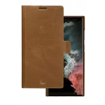Folio-Hülle dbramante1928 Lynge für Samsung Galaxy S22 Ultra, tan, unterstützt Bildschirme bis zu 17,3 cm (6,8 Zoll), Tischständer