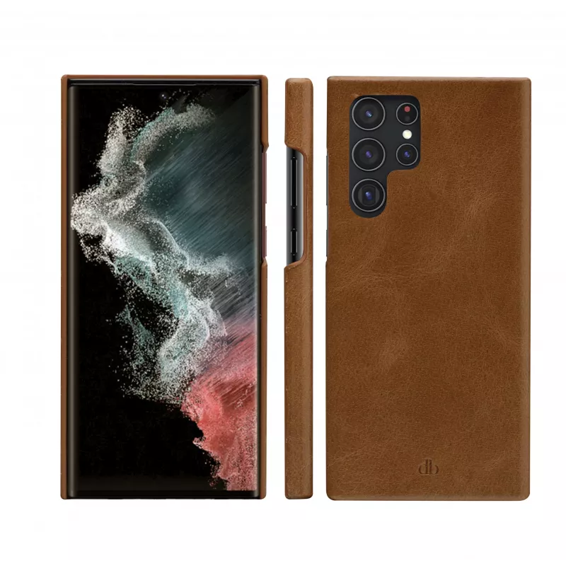 Folio-Hülle dbramante1928 Lynge für Samsung Galaxy S22 Ultra, tan, unterstützt Bildschirme bis zu 17,3 cm (6,8 Zoll), Tischständer