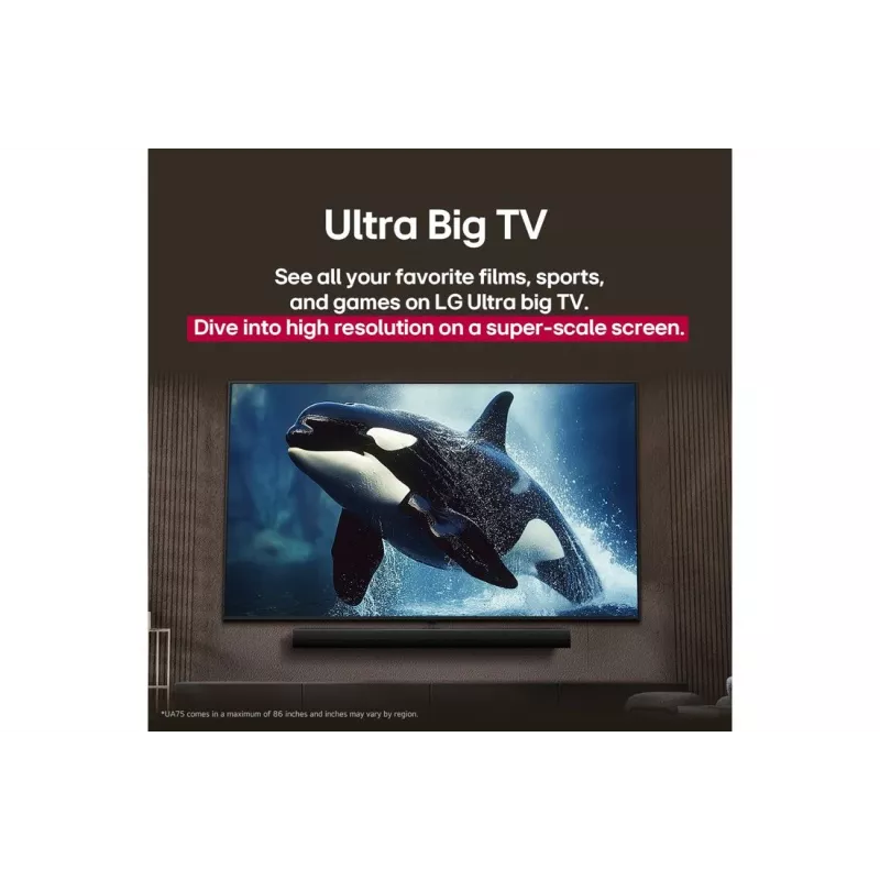 LG UHD AI 65UA75003LA TV 165,1 cm (65 Zoll) 4K Ultra HD Smart TV Wi-Fi Schwarz