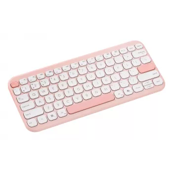 Kabellose ASUS Marshmallow KW100 75%-Bluetooth-Tastatur — QWERTZ Deutsch, Scherenschalter, Pink