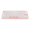 Kabellose ASUS Marshmallow KW100 75%-Bluetooth-Tastatur — QWERTZ Deutsch, Scherenschalter, Pink