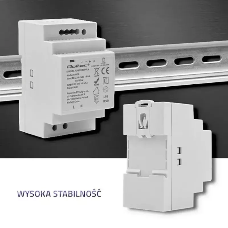 DIN-Schienen-Netzteil QOLTEC 50920, einphasig, für Industrieanlagen