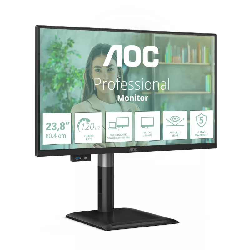 AOC 24P4CV Computermonitor 60,5 cm (23,8 Zoll) 1920 x 1080 Pixel Full HD LED Schwarz