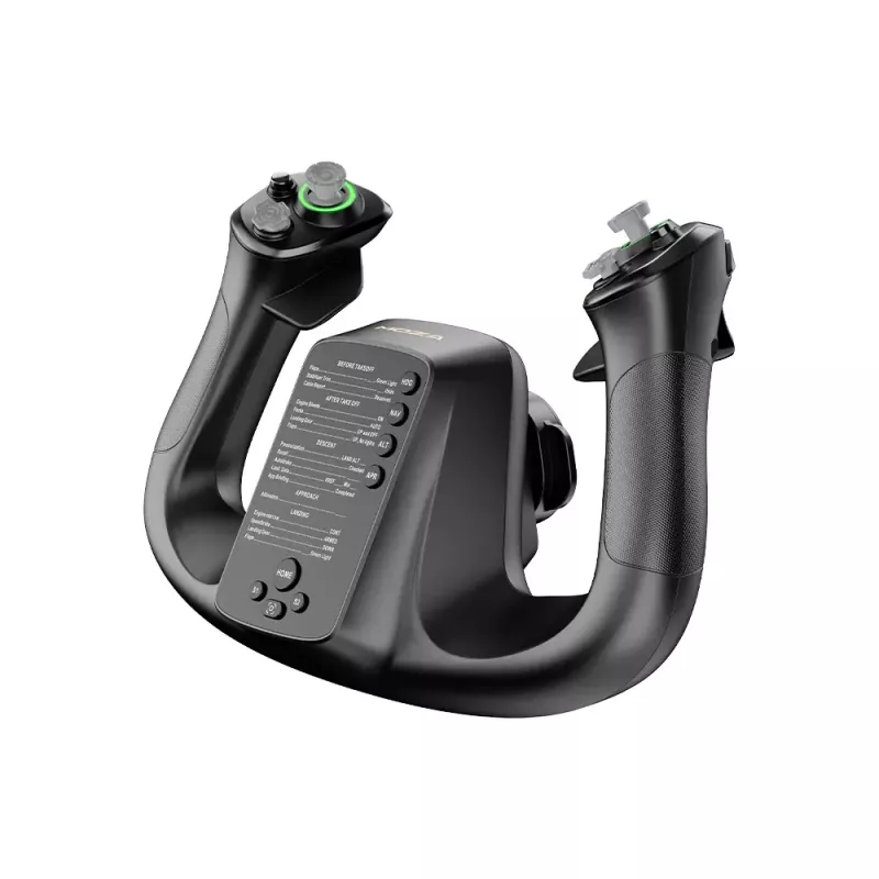Flight base MOZA MFY YOKE — schwarzer Flugbasis aus ABS und legiertem Stahl, 142,5×202×313 mm