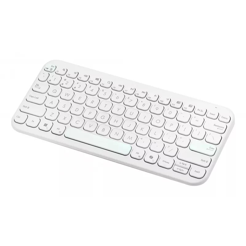 Kabellose Bluetooth-Tastatur ASUS KW100 Marshmallow – 75-%-Layout, QWERTZ, Scherenschalter, Weiß