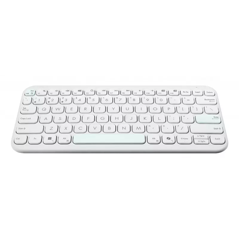 Kabellose Bluetooth-Tastatur ASUS KW100 Marshmallow – 75-%-Layout, QWERTZ, Scherenschalter, Weiß
