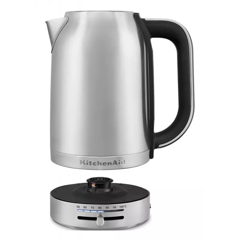 KitchenAid 5KEK1701ESX Wasserkocher 1,7 l 2400 W Schwarz, Edelstahl