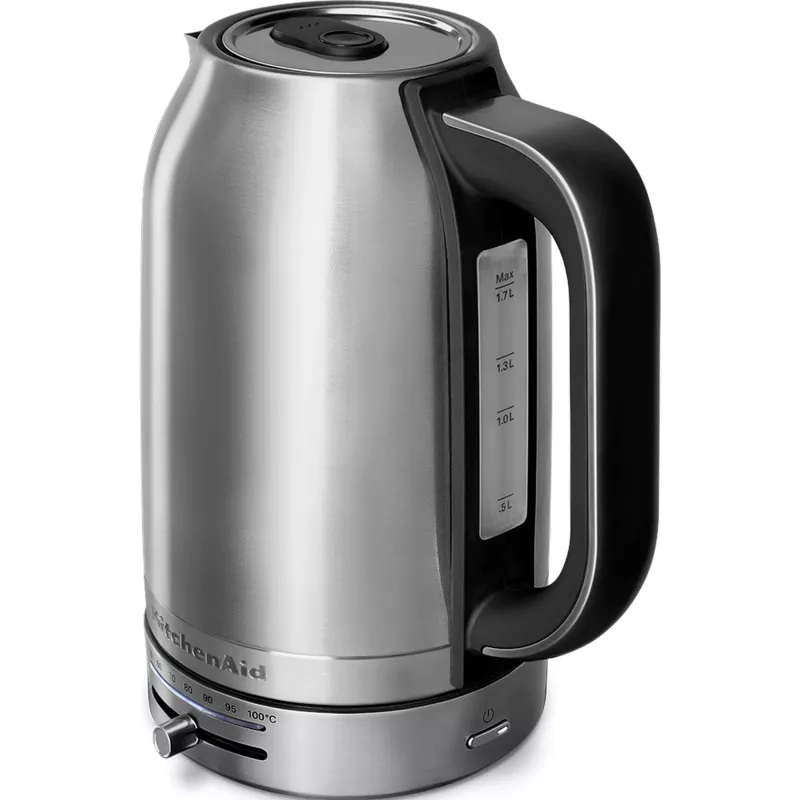 KitchenAid 5KEK1701ESX Wasserkocher 1,7 l 2400 W Schwarz, Edelstahl