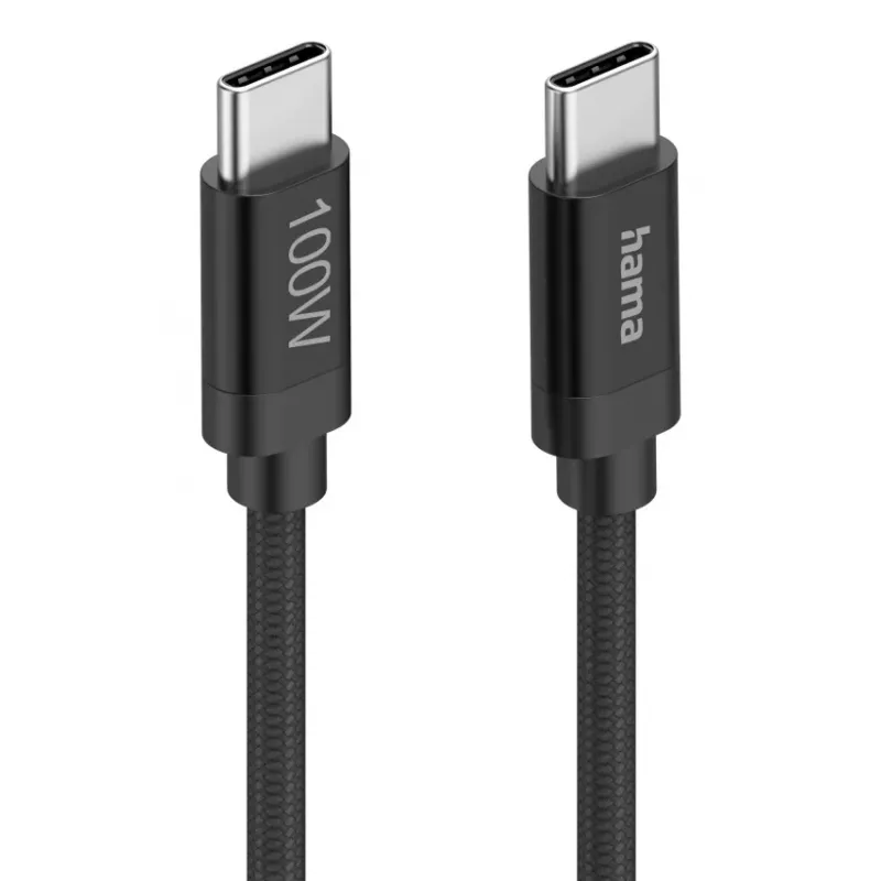 Hama Fabric USB-Kabel USB 2.0 1,5 m USB C Schwarz