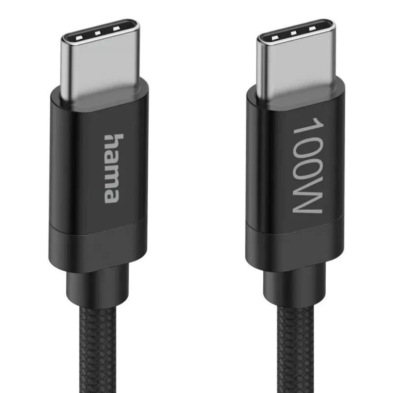Hama Fabric USB-Kabel USB 2.0 1,5 m USB C Schwarz