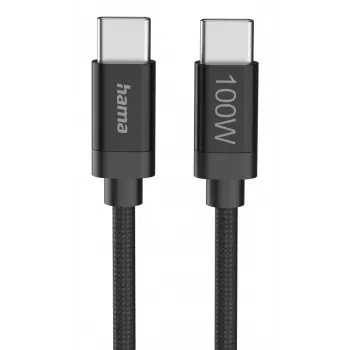 Hama Fabric USB-Kabel USB 2.0 3 m USB C Schwarz