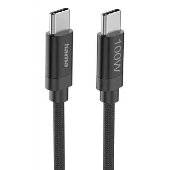 Hama Fabric USB-Kabel USB 2.0 3 m USB C Schwarz
