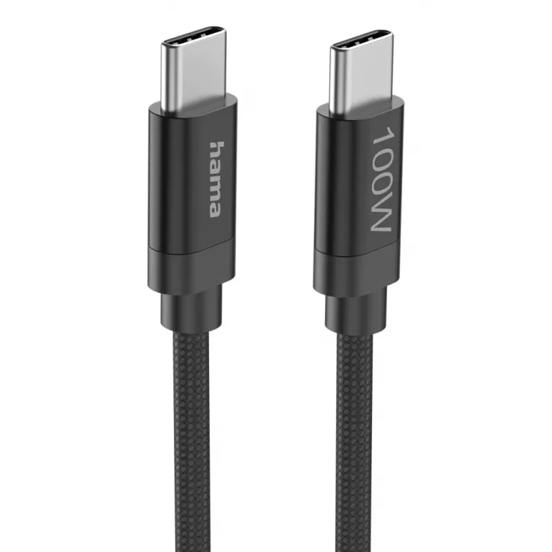 Hama Fabric USB-Kabel USB 2.0 3 m USB C Schwarz