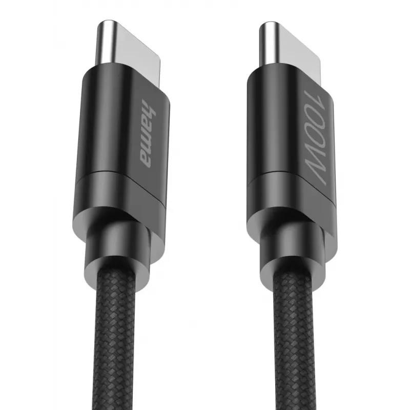 Hama Fabric USB-Kabel USB 2.0 3 m USB C Schwarz