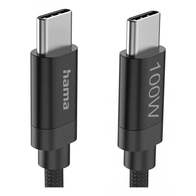 Hama Fabric USB-Kabel USB 2.0 3 m USB C Schwarz