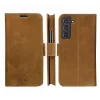 Folio-Handyhülle dbramante1928 Copenhagen schlank für Samsung Galaxy S22, 6,1 Zoll Bildschirm, Tan, Tischaufsteller