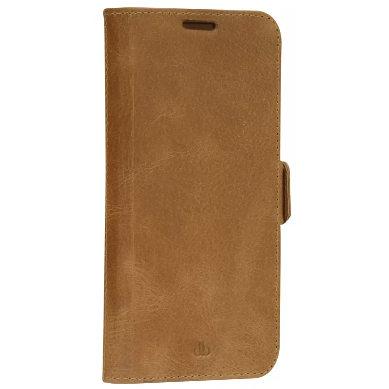Folio-Handyhülle dbramante1928 Copenhagen schlank für Samsung Galaxy S22, 6,1 Zoll Bildschirm, Tan, Tischaufsteller
