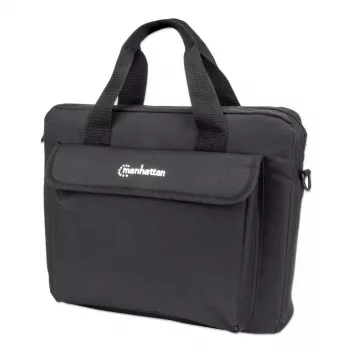 Manhattan London Laptoptasche 12,5 Zoll, Top-Loader, Schwarz, LOW COST, Zubehörfach, Schultergurt (abnehmbar), Notebook-Tasche, Drei Jahre Garantie