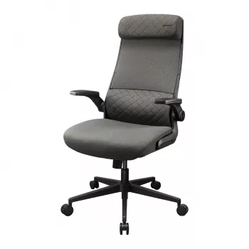 Büro-/Gaming-Stuhl Cougar Stryder — Sitz und Rückenlehne aus Stoff, grau, Stellfläche 710 × 675 mm, Höhe min. 115 cm