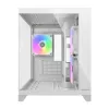 Mini Tower PC-Gehäuse Cougar FV150 ARGB Weiß — Micro-ATX / Mini-ITX, Seitenfenster, 2x120mm + 1x120mm Lüfter, 2,5 Zoll & 3,5 Zoll Einschübe