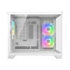 Mini Tower PC-Gehäuse Cougar FV150 ARGB Weiß — Micro-ATX / Mini-ITX, Seitenfenster, 2x120mm + 1x120mm Lüfter, 2,5 Zoll & 3,5 Zoll Einschübe