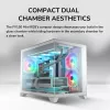 Mini Tower PC-Gehäuse Cougar FV150 ARGB Weiß — Micro-ATX / Mini-ITX, Seitenfenster, 2x120mm + 1x120mm Lüfter, 2,5 Zoll & 3,5 Zoll Einschübe