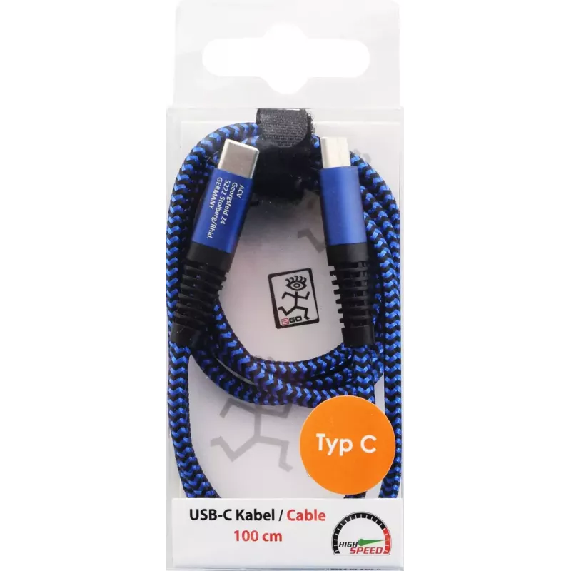 USB-Kabel 2GO 797194 USB 3.2 Gen 1 1 m USB C Blau